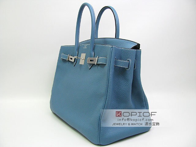 エルメス バーキン35トリヨンクレマンス ブルージーン(金具:シルバー) her423